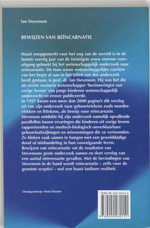 Achterkant van Bewijzen van reincarnatie