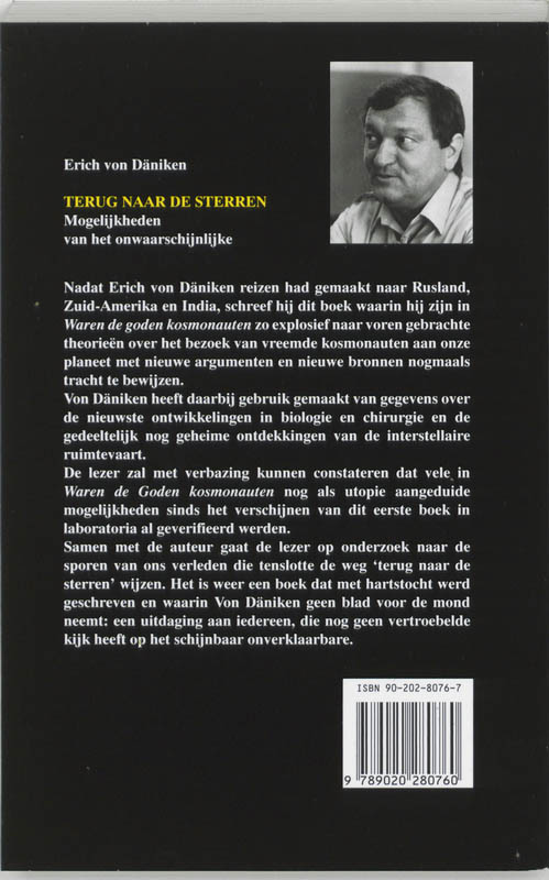 Achterkant van Terug naar de sterren