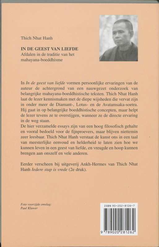 Achterkant van In de geest van liefde