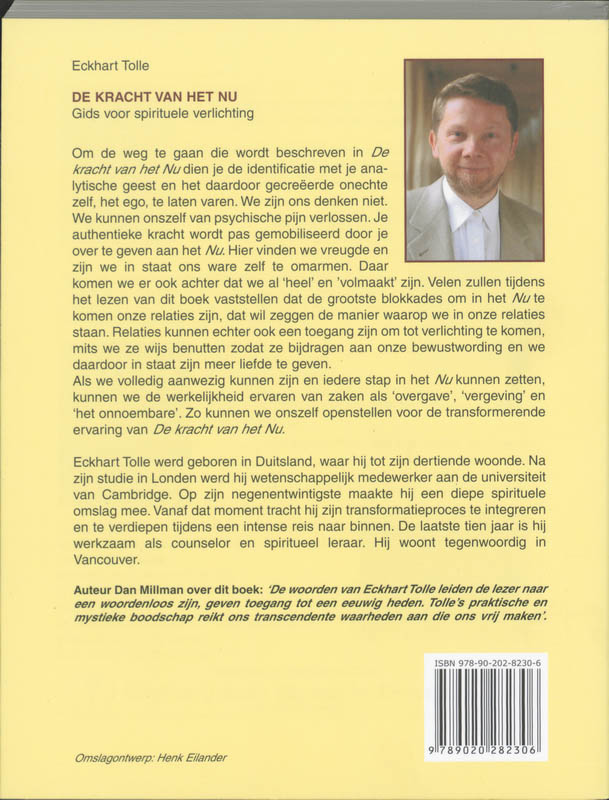 Achterkant van De kracht van het Nu