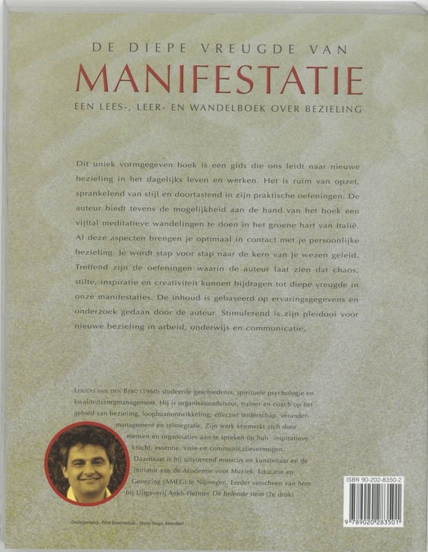 Achterkant van De diepe vreugde van manifestatie