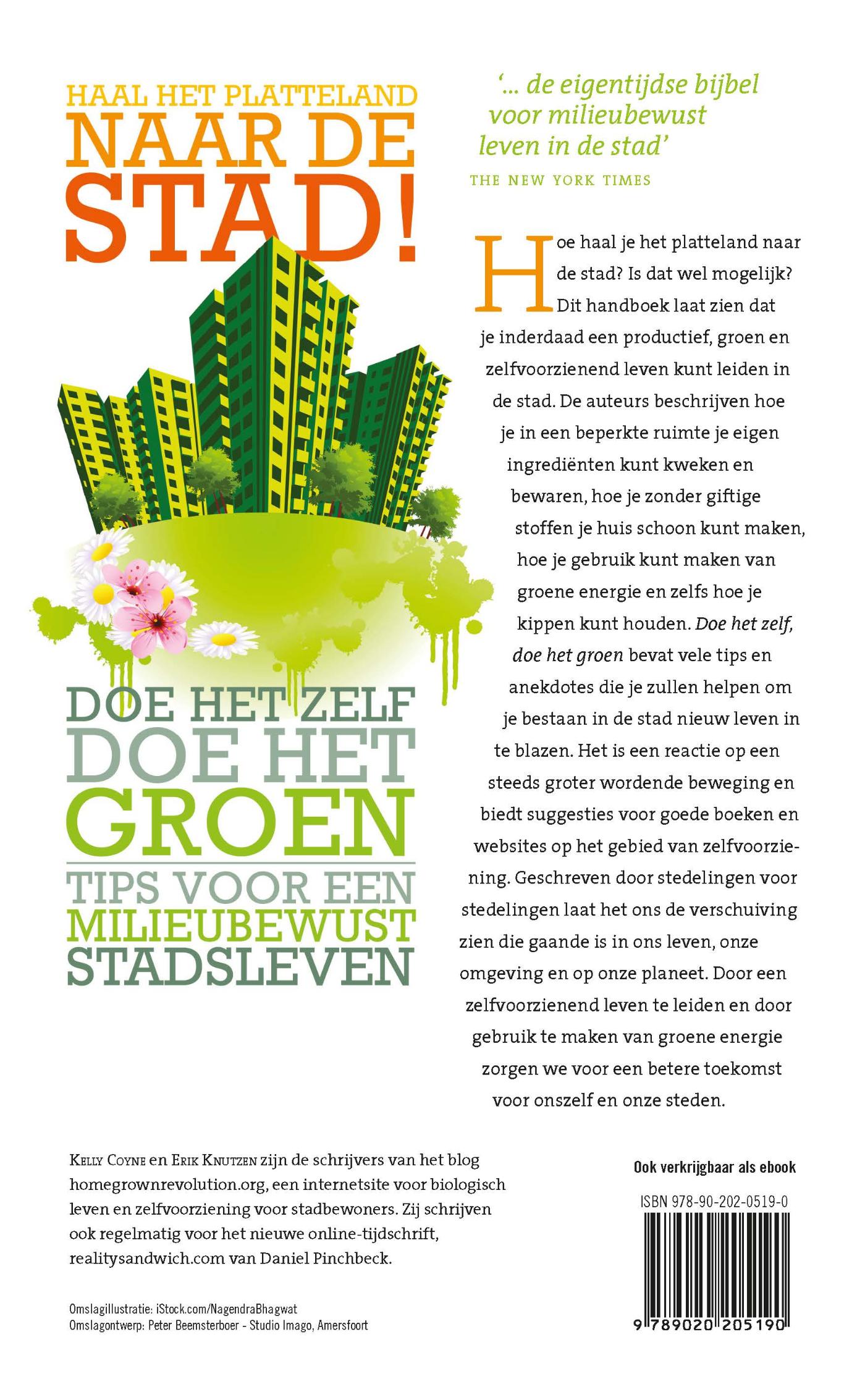 Achterkant van Doe het zelf, doe het groen