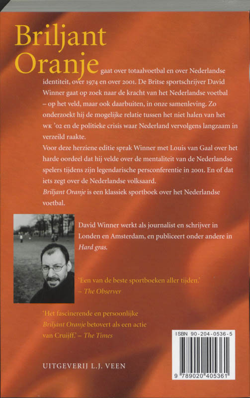 Achterkant van Briljant Oranje