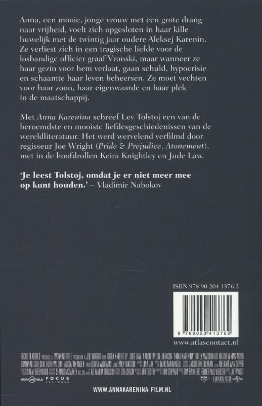 Achterkant van Anna Karenina