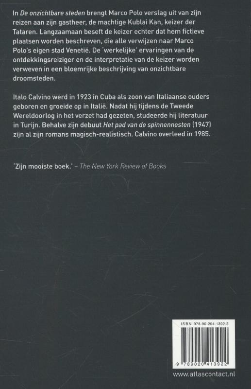 Achterkant van De onzichtbare steden