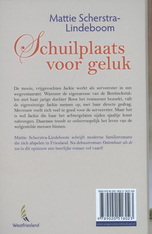 Achterkant van Schuilplaats voor geluk