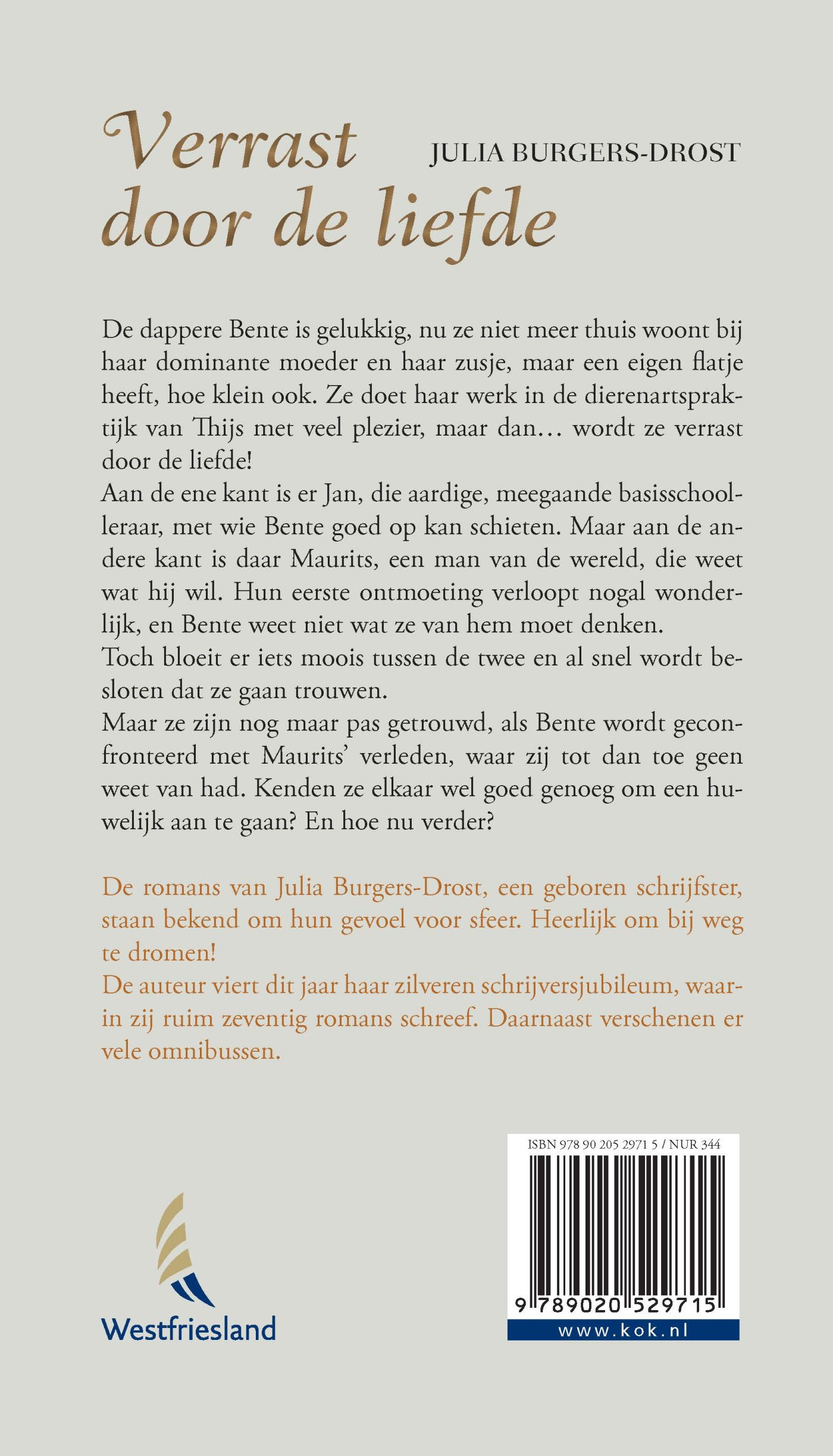 Achterkant van Verrast door de liefde