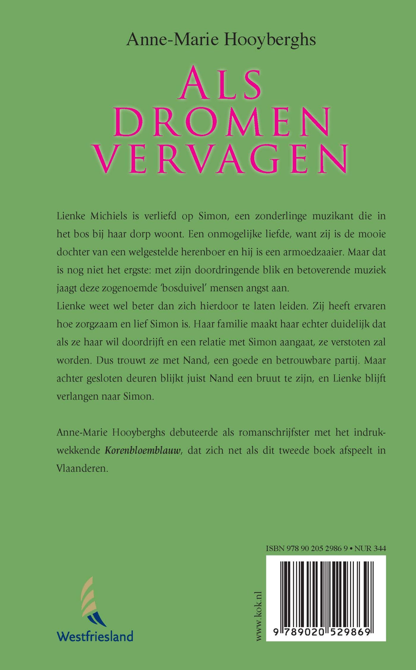 Achterkant van Als dromen vervagen