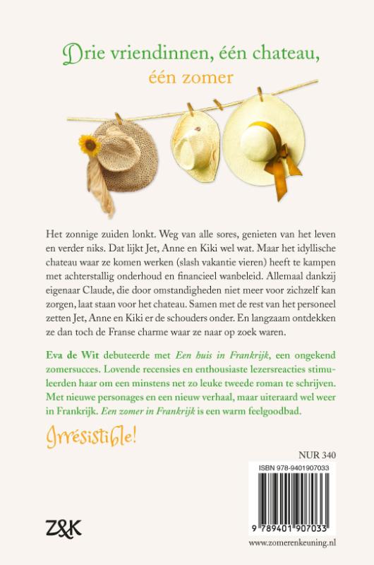 Achterkant van Een zomer in Frankrijk, Book & Service editie