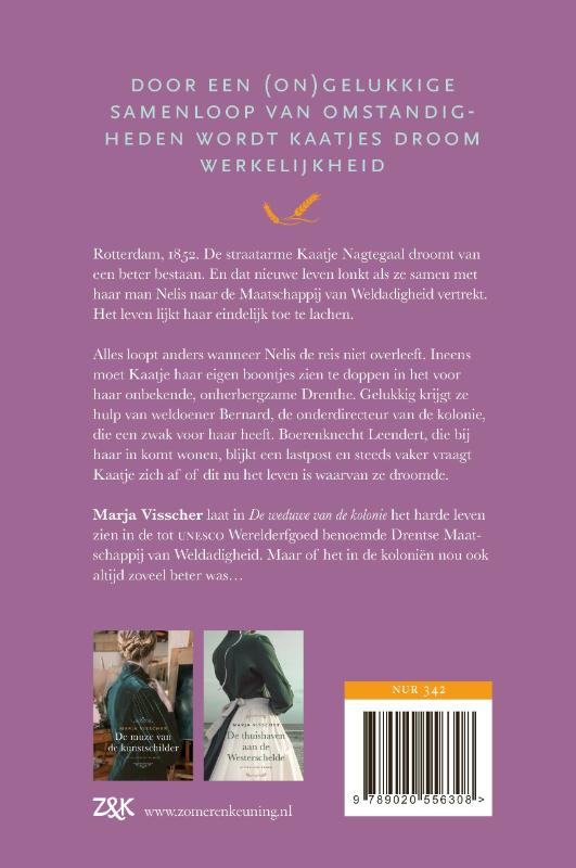 Achterkant van De weduwe van de kolonie