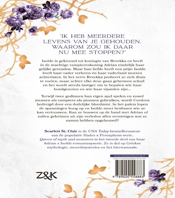 Achterkant van Queen of myth and monsters