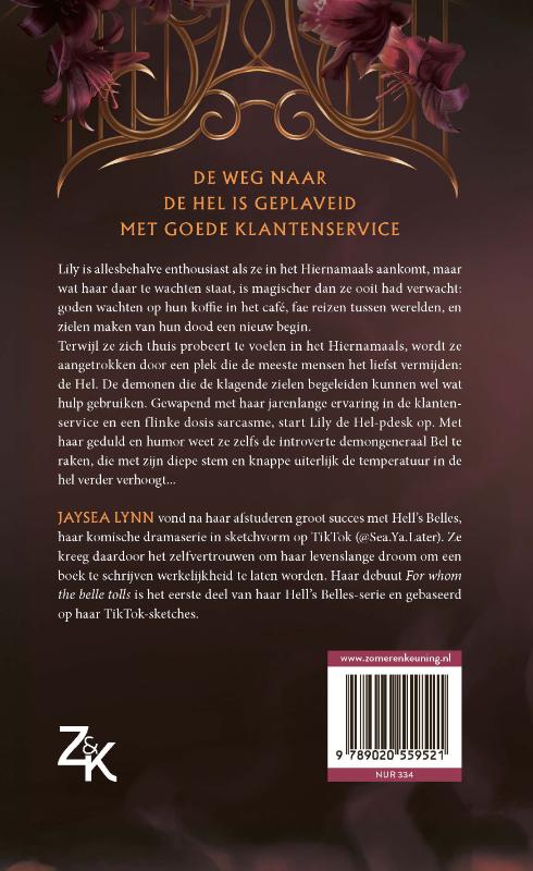 Achterkant van For whom the belle tolls