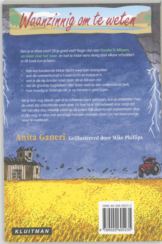 Achterkant van Donder & bliksem en meer over het weer