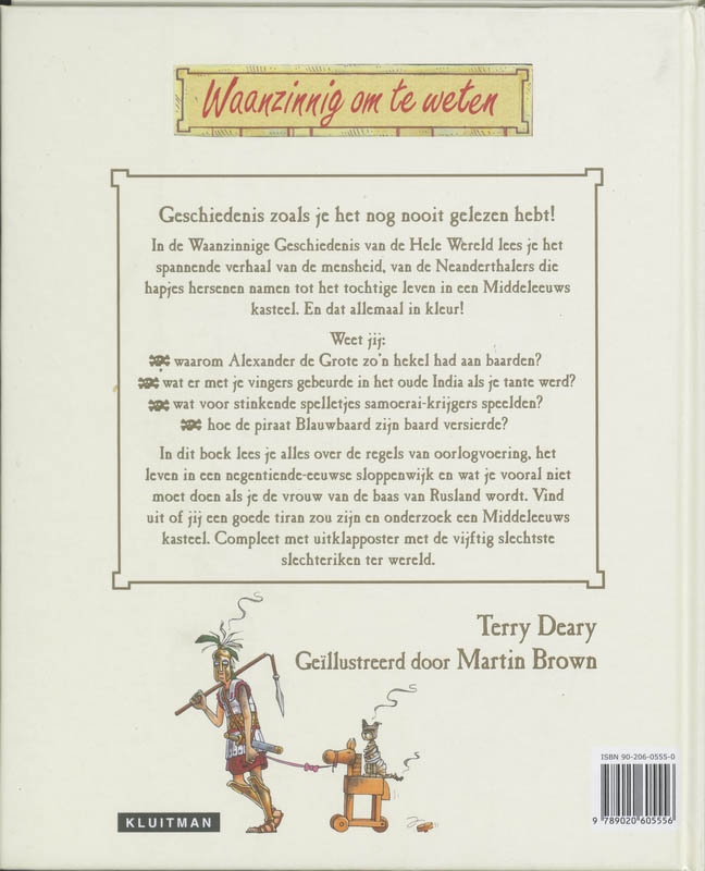 Achterkant van De waanzinnige geschiedenis van de hele wereld