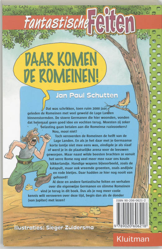 Achterkant van Daar komen de Romeinen