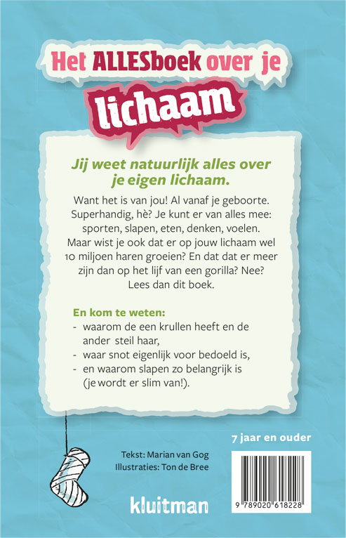 Achterkant van Het allesboek over je lichaam