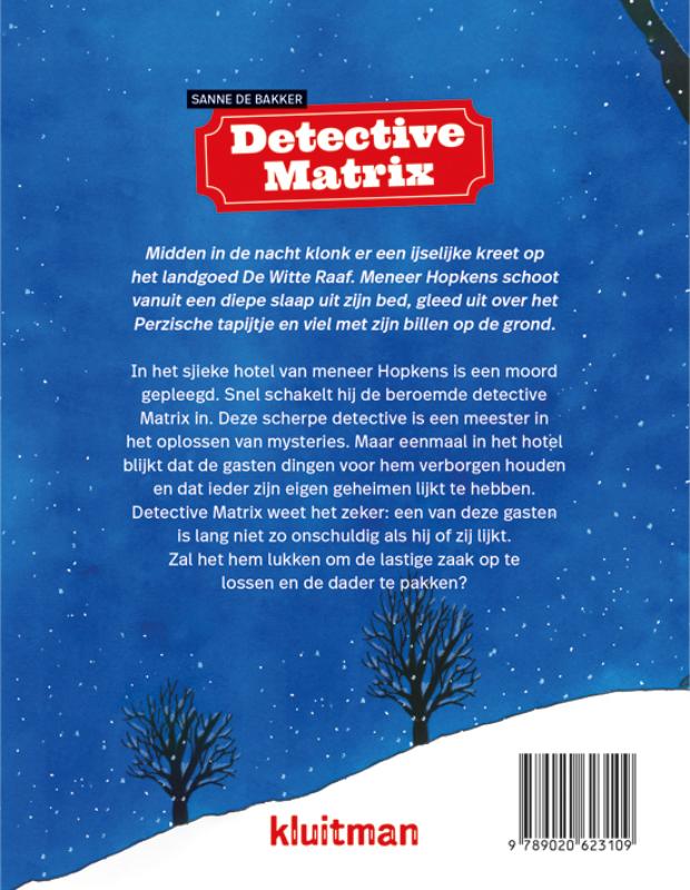 Achterkant van Detective Matrix en de moord op landgoed De Witte Raaf