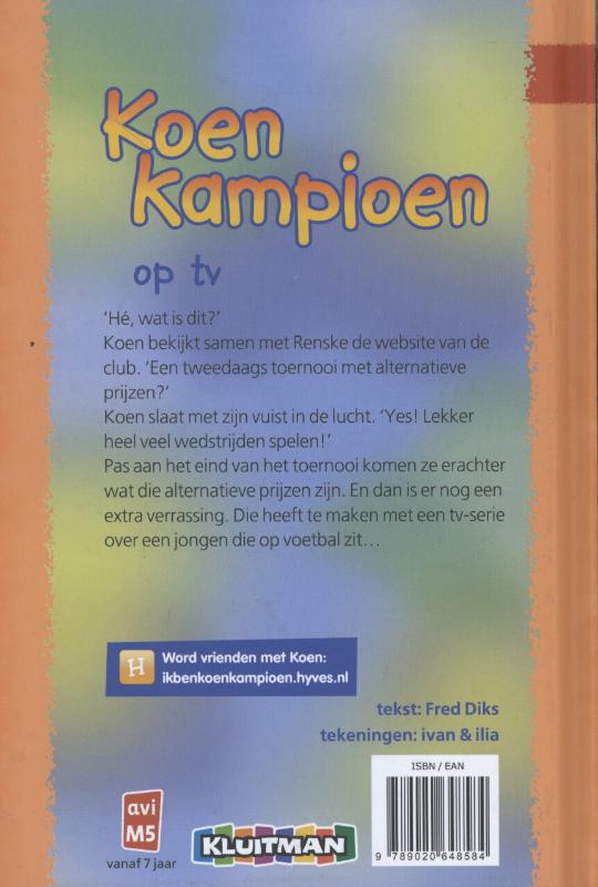 Achterkant van Koen Kampioen op tv