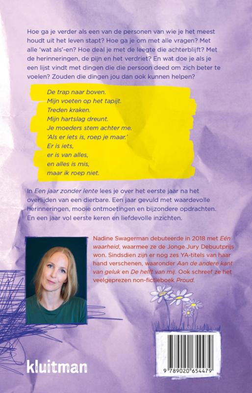 Achterkant van Een jaar zonder lente