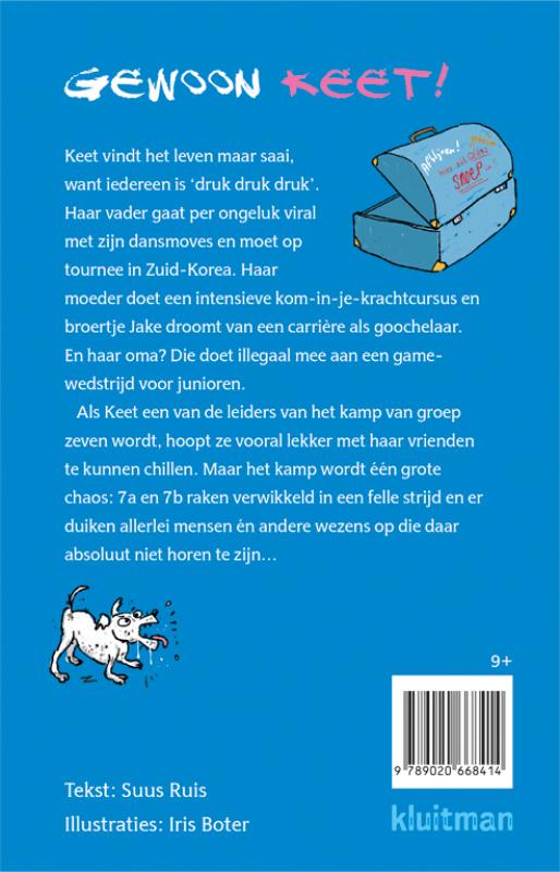 Achterkant van Een chaotisch kamp, een lelijk hondje en de grote verdwijntruc