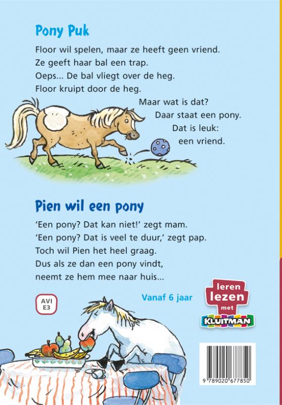 Achterkant van Pony Puk & Pien wil een pony