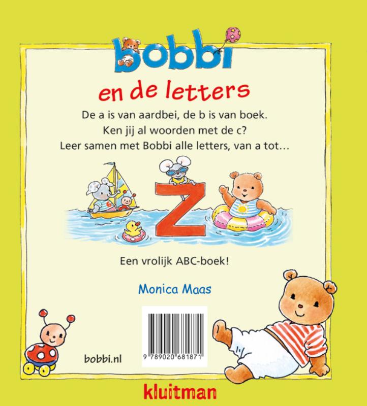 Achterkant van Bobbi en de letters
