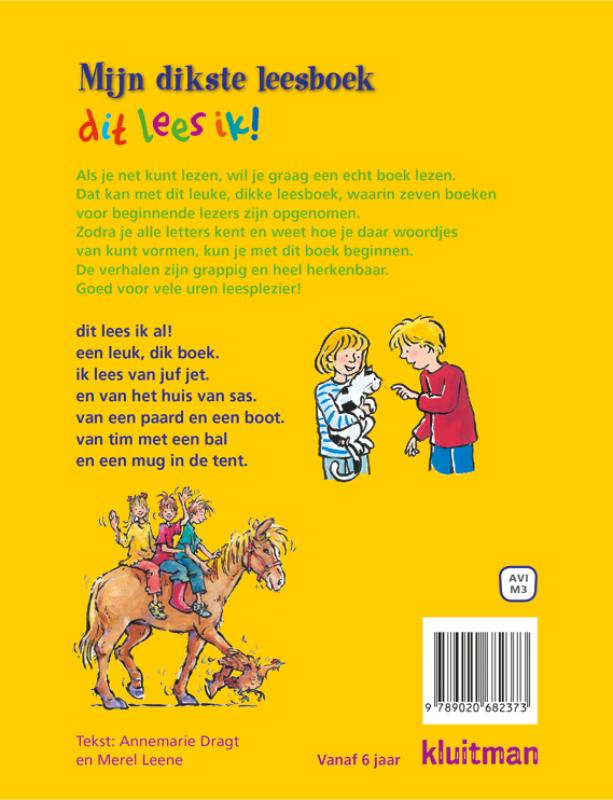 Achterkant van Mijn dikste leesboek!