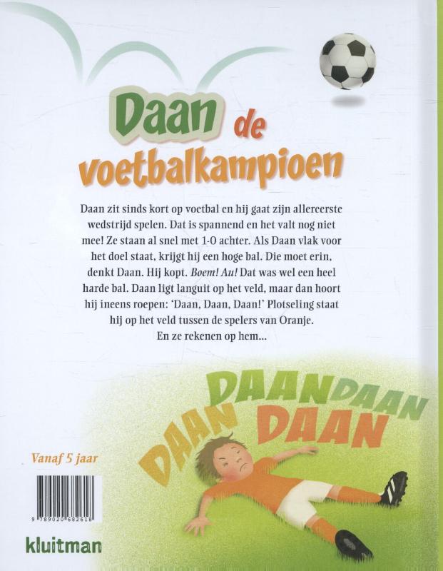 Achterkant van Daan de voetbalkampioen