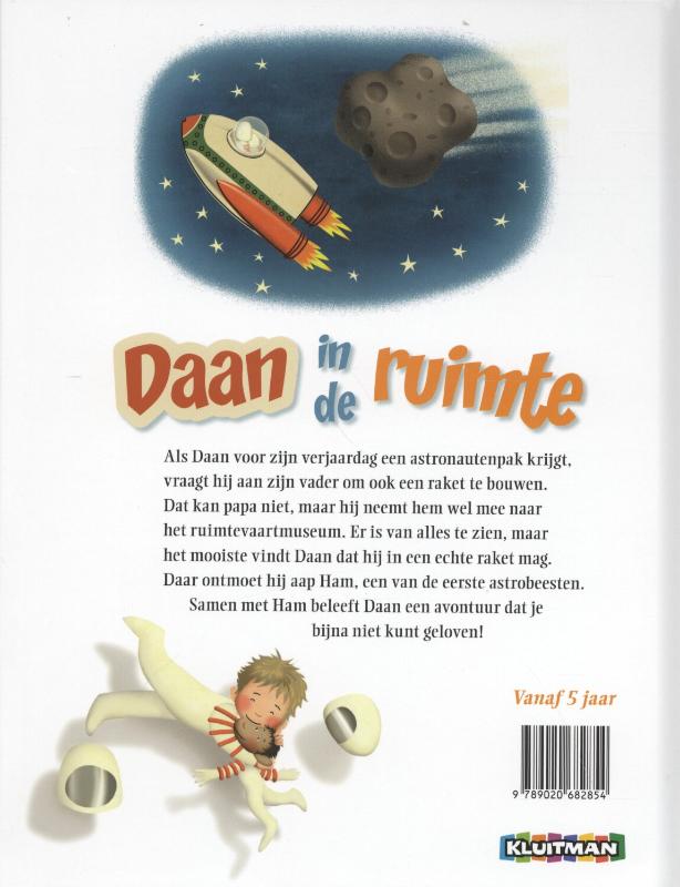 Achterkant van Daan in de ruimte