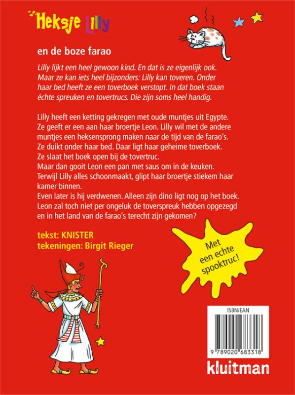 Achterkant van Heksje Lilly en de boze farao