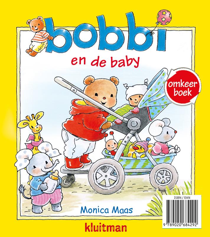 Achterkant van Bobbi omkeerboek. wordt grote broer/en de baby