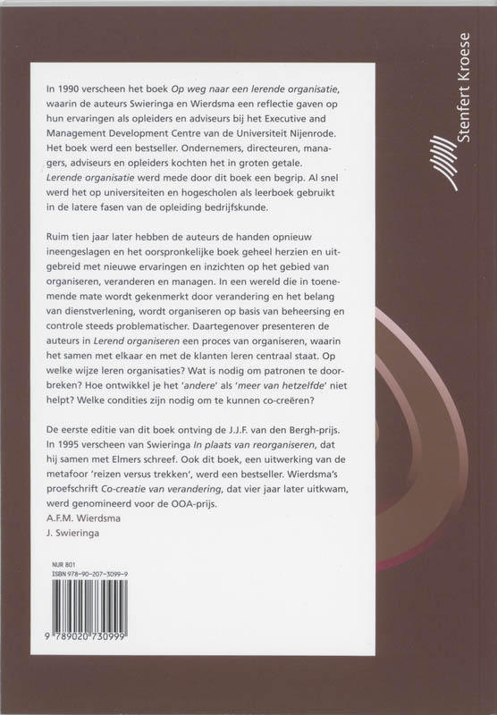 Achterkant van Lerend organiseren