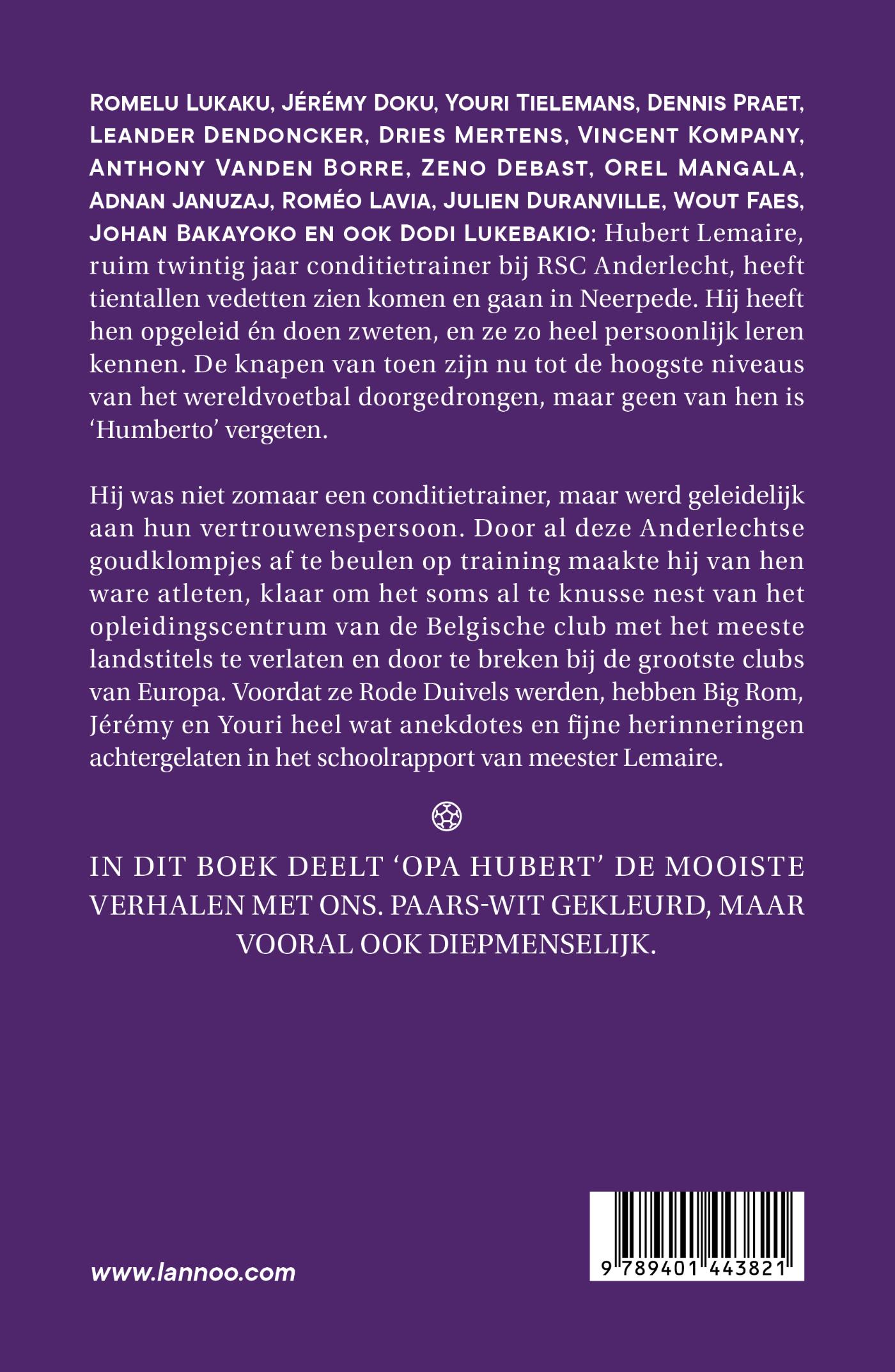 Achterkant van Achter de schermen bij Sporting Anderlecht