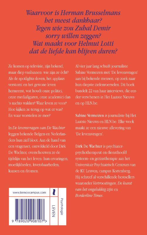 Achterkant van De levensvragen van De Wachter