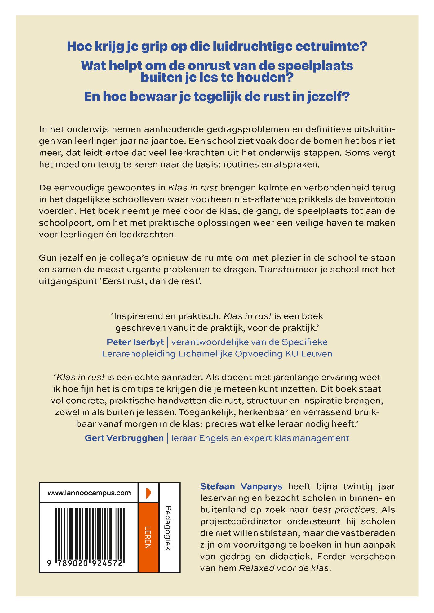 Achterkant van Klas in rust