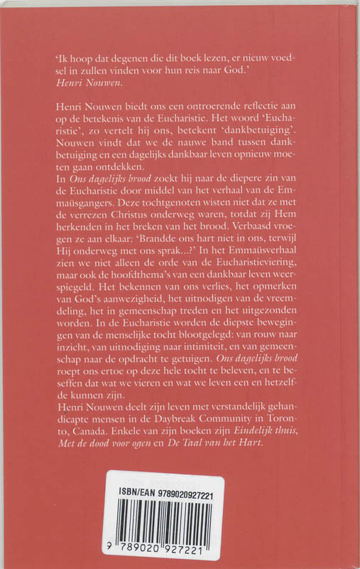Achterkant van Ons dagelijks brood