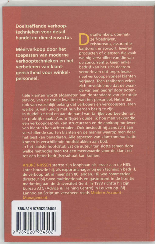 Achterkant van Meer verkopen