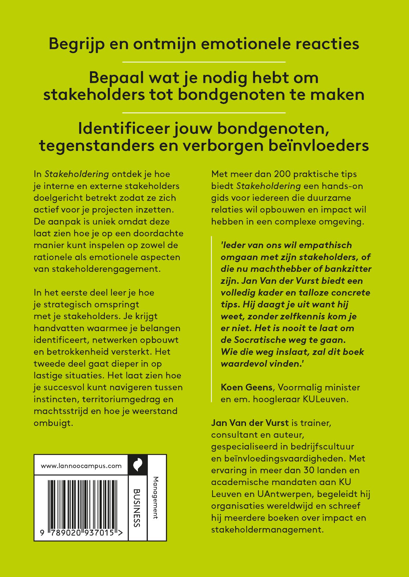 Achterkant van Stakeholdering