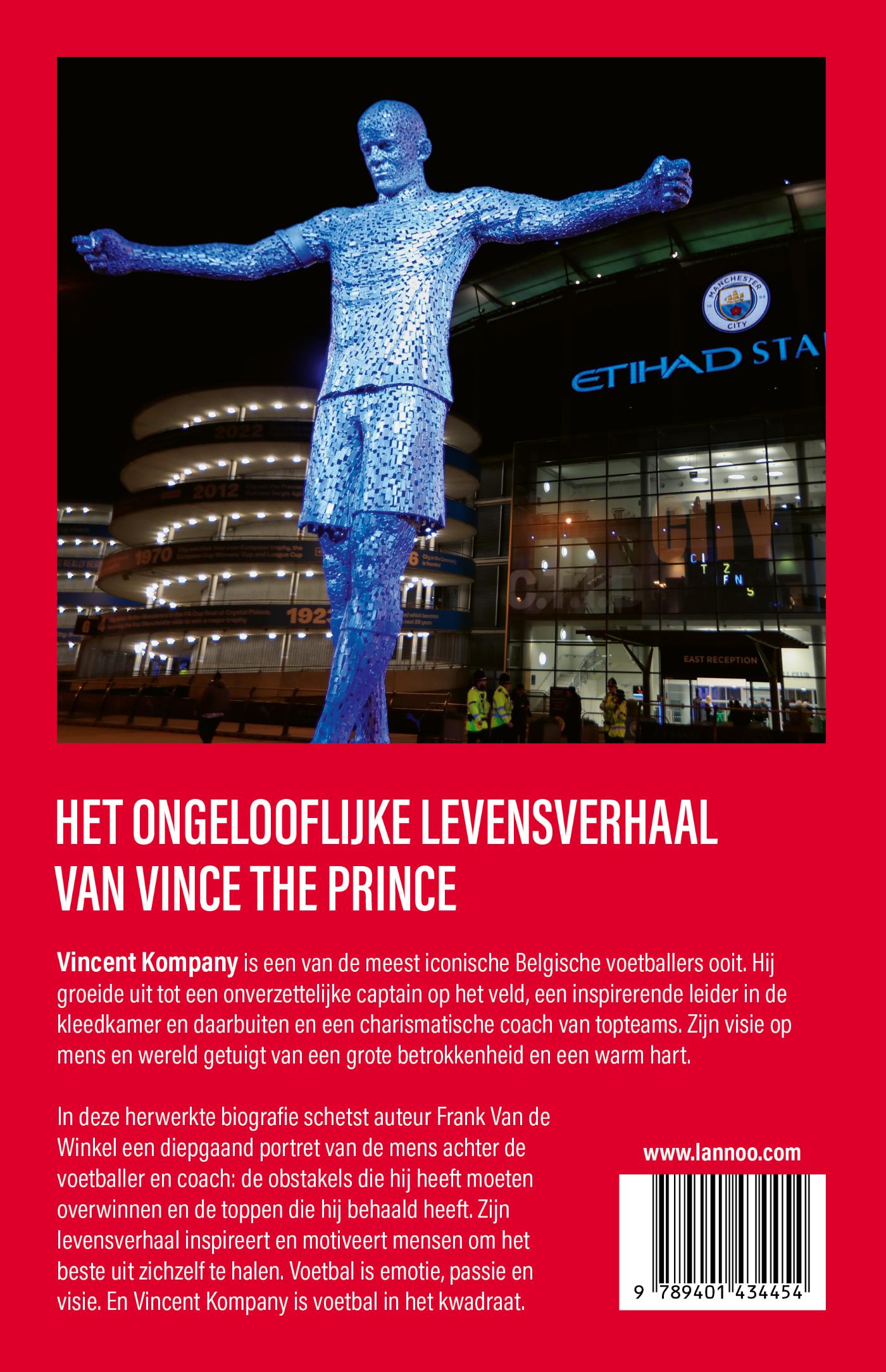 Achterkant van Vincent Kompany, man zonder grenzen