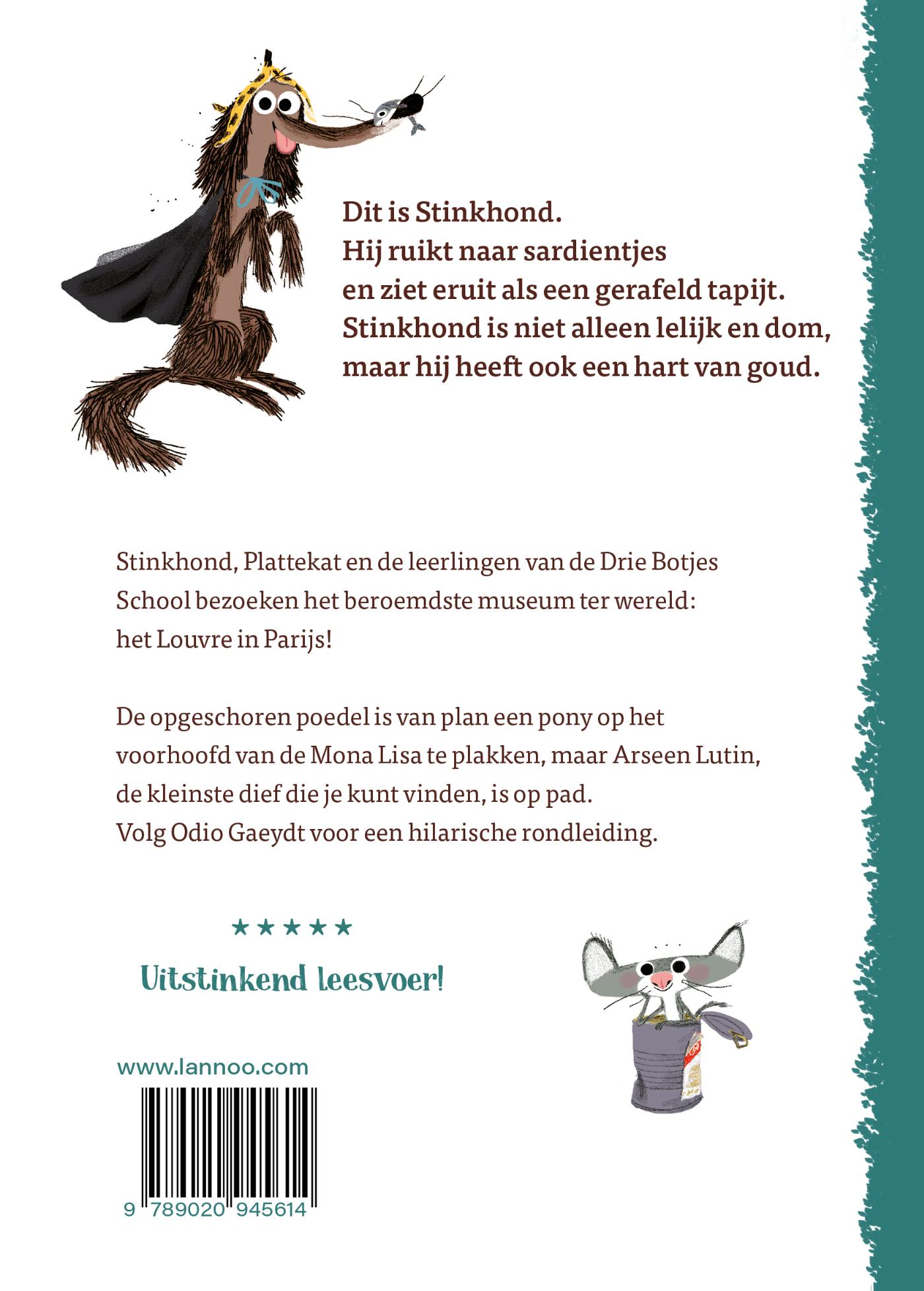 Achterkant van Stinkhond in het museum