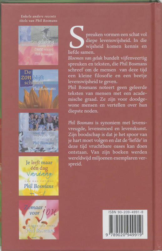 Achterkant van Bloemen van geluk