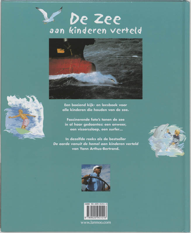Achterkant van De zee aan kinderen verteld