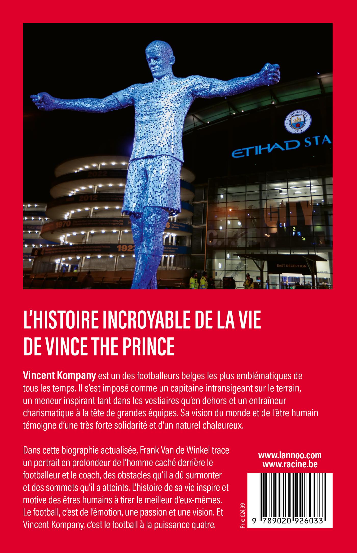 Achterkant van Vincent Kompany, homme sans frontières