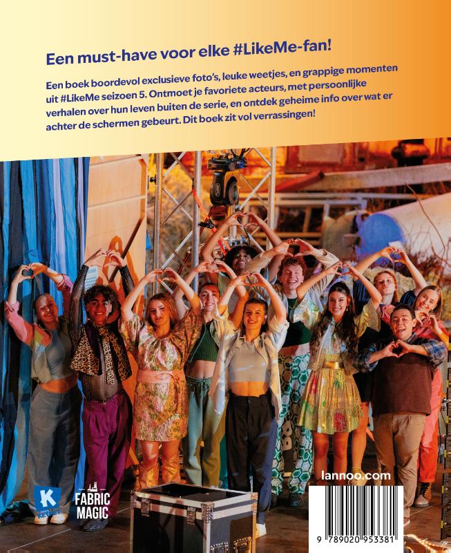 Achterkant van #LikeMe - Het grote fanboek
