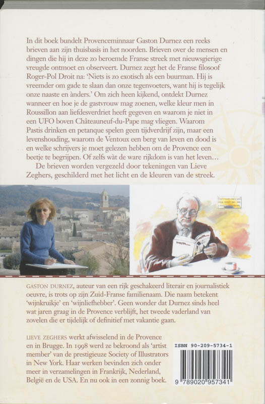 Achterkant van De krekels van de Provence