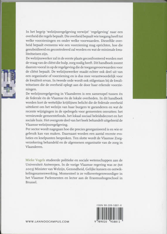 Achterkant van Regelgeving in het welzijnswerk
