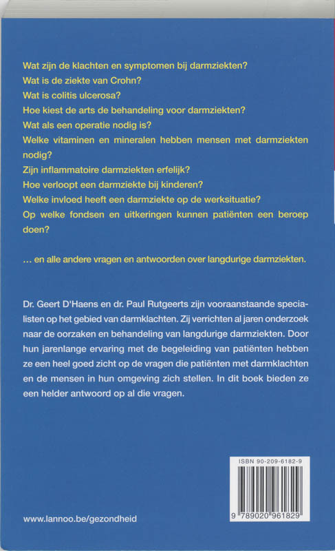 Achterkant van 101 vragen over darmklachten