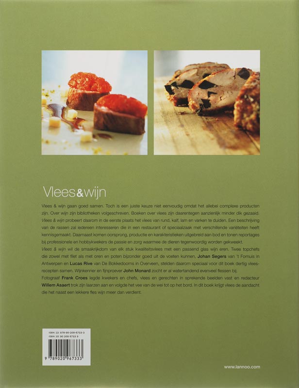 Achterkant van Vlees & Wijn