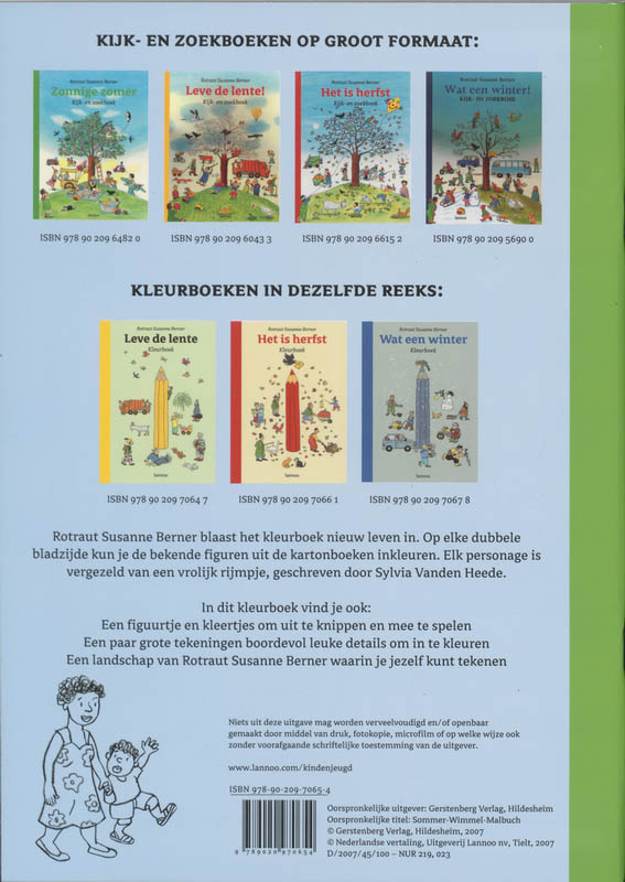 Achterkant van Zonnige zomer kleurboek