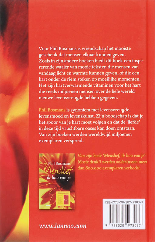 Achterkant van Zonnestralen van vriendschap